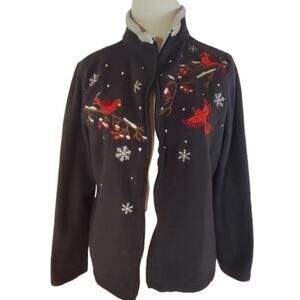Breckenridge Christmas holiday zip up cardinals